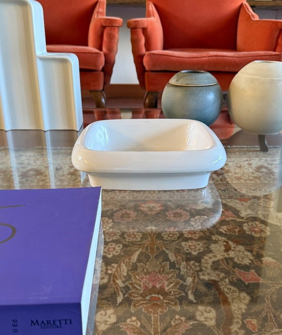 Image 1 of Angelo Mangiarotti, centrotavola / vide poche in ceramica bianca mod. Tremiti 4035, Danese Italia ca. 1968
