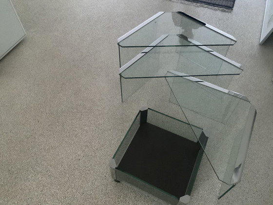 Image 1 of Tables d'appoint en verre par Gallotti et Radice
