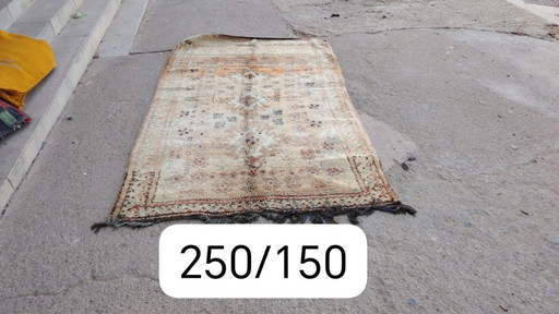 Handgeknoopt Berber kleed wol 250x150cm