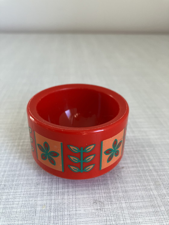 Image 1 of Set of 5 retro Mepal egg cups