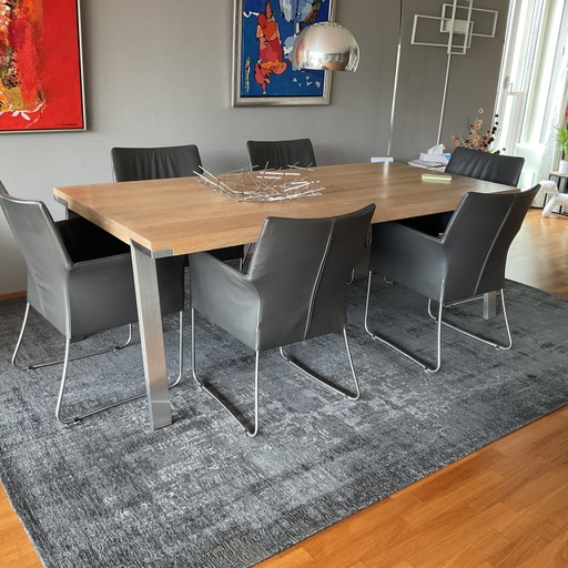 6 Leather Dining Chairs by Bert Plantagie – eetkamerstoelen