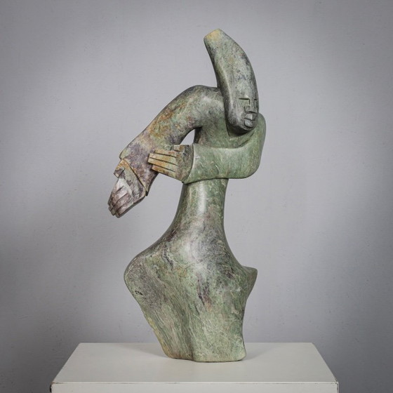 Image 1 of Shona Warrior Hand-Carved Sculpture