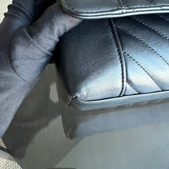 Image 1 of Chanel Seasonal Flap - Calfskin Quilted Small Daily Chevron Flap Black Sereis 27