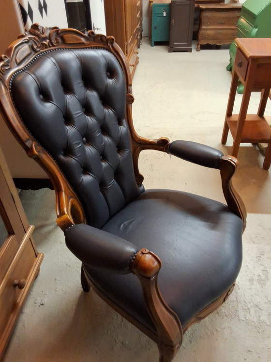 Image 1 of Baroque Victorian Chesterfield armchair