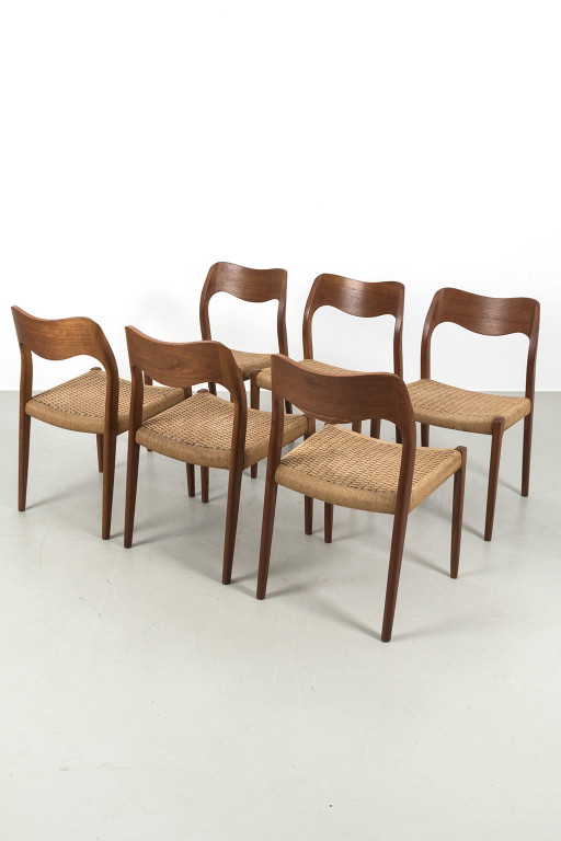 6 sillas de 71 pulgadas de Niels O. Møller