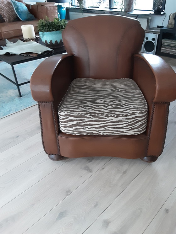 Image 1 of Fauteuil Club en cuir