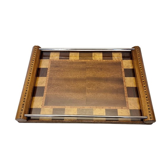 Image 1 of Vassoio in legno in stile Art Déco francese