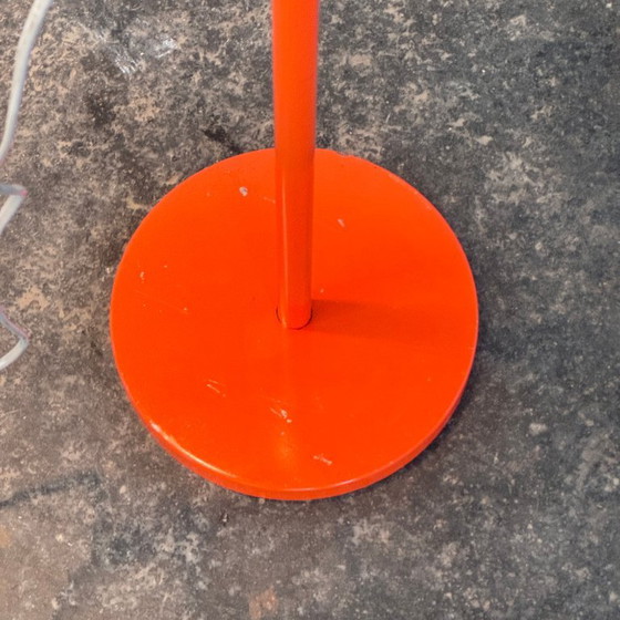 Josef Hurka Oranje Dubbelschalige Vloerlamp, jaren 60 – Vloerlampen, Chrome (photo 10 of 10)
