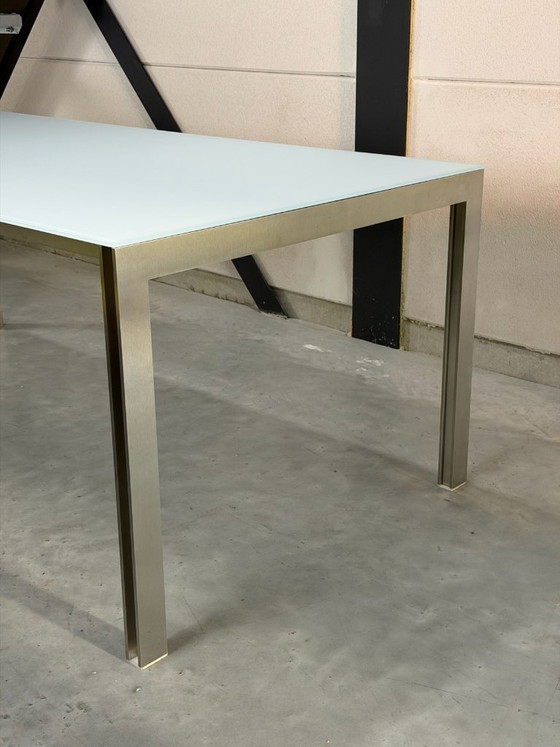 Table à manger Leolux Cameleon 200 cm - comme neuve – Tables basses, Verre (photo 3 of 10)