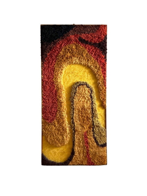 Tapisserie murale style ère spatiale | Art textile italien du milieu du XXe siècle (années 1970)