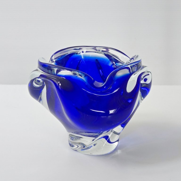 SUPERB VINTAGE 1960s MURANO BLUE GLASS | Decorative Objects second