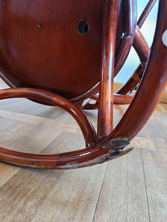 Image 1 of 2x swivel rattan armchairs 1970