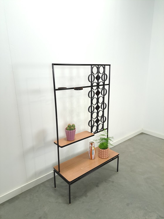 Image 1 of DDR Plant Table With Formica And Steel, Plant Rack