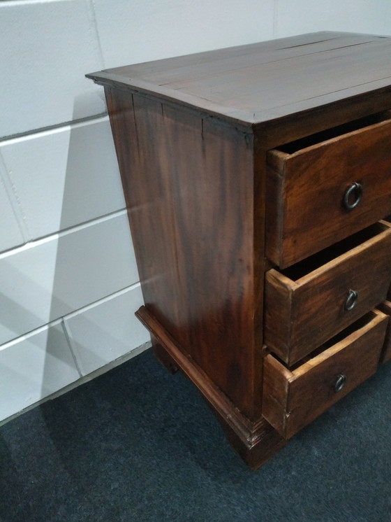 Image 1 of Rustic Vintage wooden chest of drawers wall cabinet