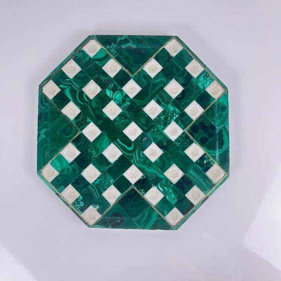 Image 1 of Gioco solitario ottagonale in malachite, 1950/70