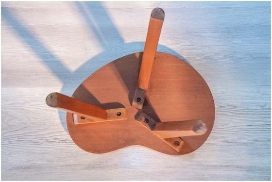 Porta piante a treppiede "a fagiolo", mogano massiccio anni '50 – Legno (photo 7 of 8)