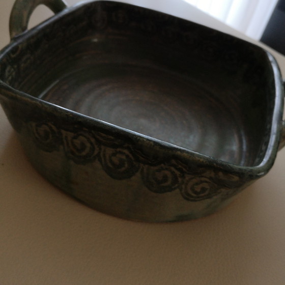 Image 1 of Casseruola in ceramica solida fatta a mano, resistente al calore, unica