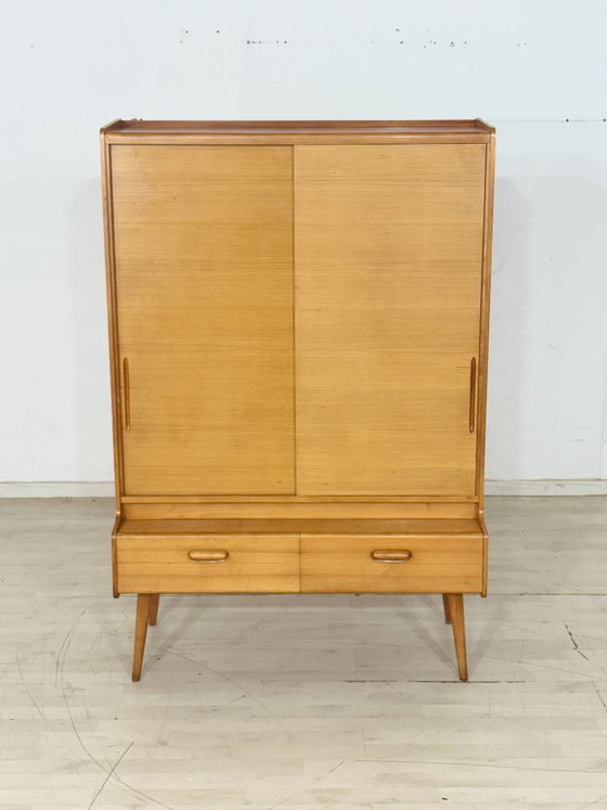 Mobile vintage | Credenza alta | Scaffalatura di metà secolo | Mobile per soggiorno – Vetrine, Wood (photo 3 of 13)