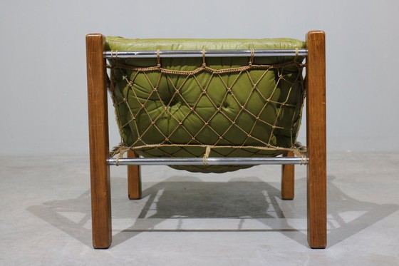 Image 1 of Sillón y otomana de cuero de Jean Gillon