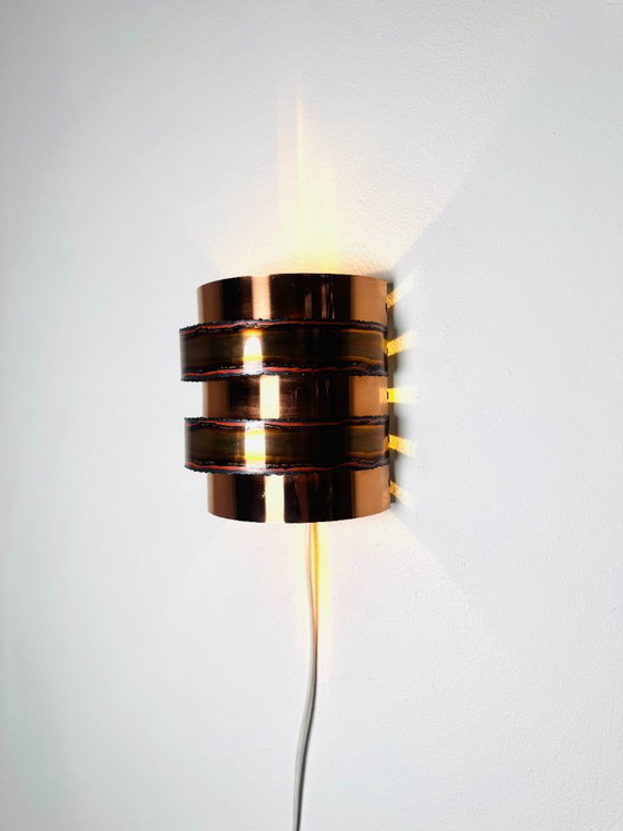 Brutalist Layered Wall Light By Svend Aage Holm-Sørensen For Holm-Sørensen & Co, Denmark, 1960s – Brass (photo 6 of 6)