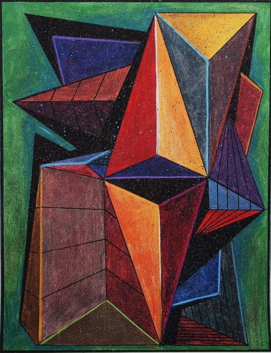 Image 1 of Eduard Diem : « Komposition (1), 2021 ». Giclée sur velours Hahnemühle. Signée et gravée à la main.