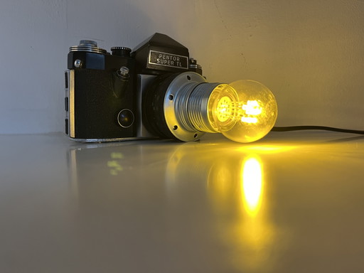 Retro Handmade Camera Light – tafellampen, Glass, Metal