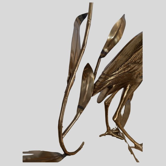 Image 1 of Citone Oggi messing vloerlamp met reiger en bladvormige armen