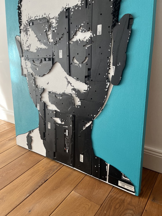 Image 1 of Maurice Mbikayi - “Deeper thoughts”, mixed media on canvas