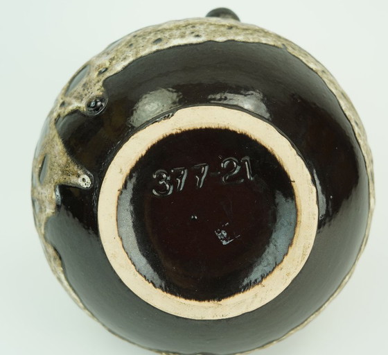 Image 1 of Ruscha-Vase aus der Mitte des 20. Jahrhunderts, Tropfglasur, Erdtöne, Keramikmodell 377-21