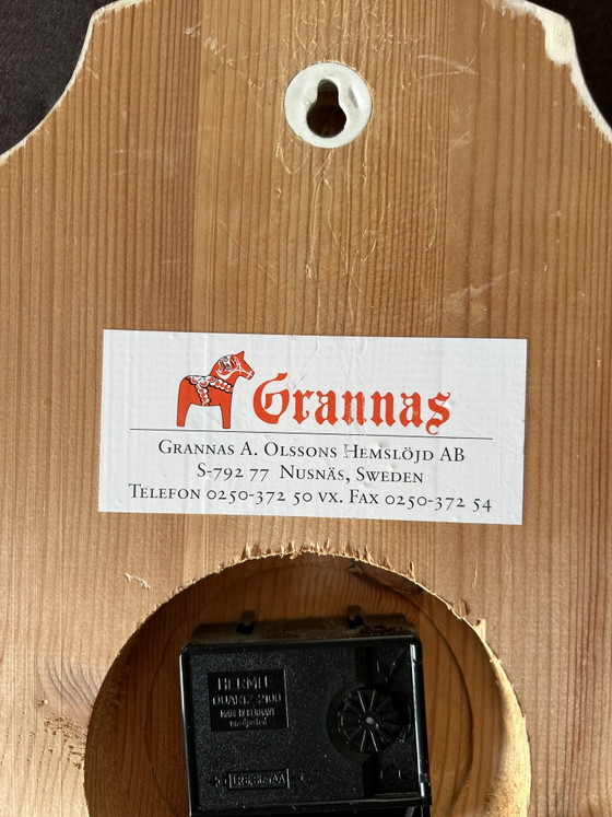 Original Schwedische Wanduhr - Grannas Olsson – Uhren, Wood (photo 9 of 9)