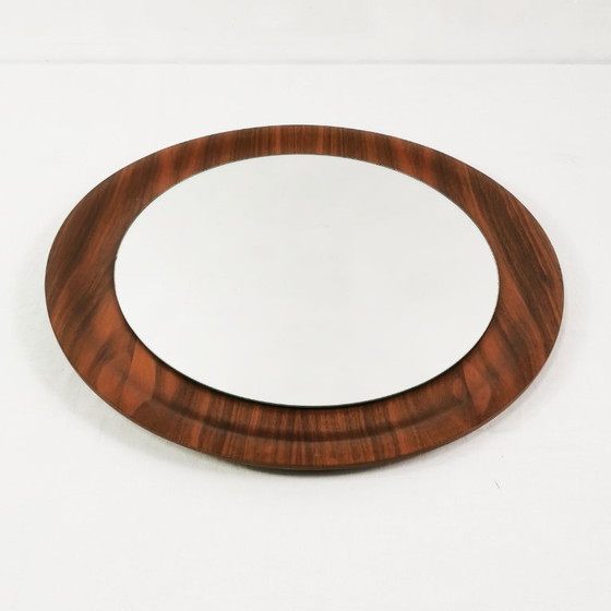 Image 1 of Specchio da parete rotondo in teak, stile metà secolo, Danimarca, anni '60