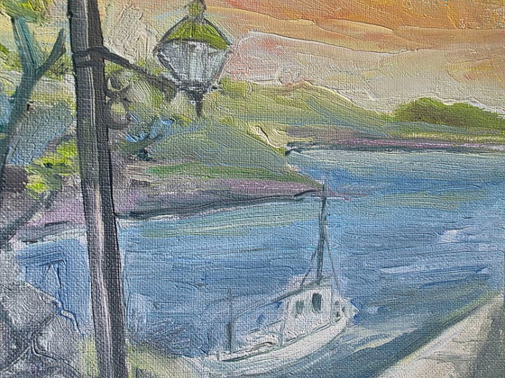 Dipinto a olio costiero originale di metà secolo – Dipinti e disegni, Tela (photo 8 of 11)