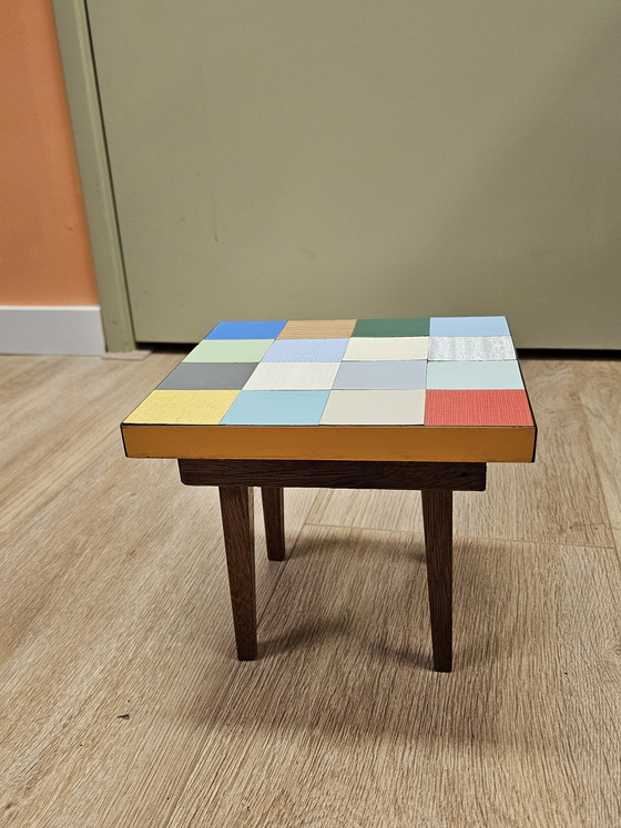 Image 1 of Set van 2 Vintage Plantentafeltjes Bijzettafeltje Tafeltje