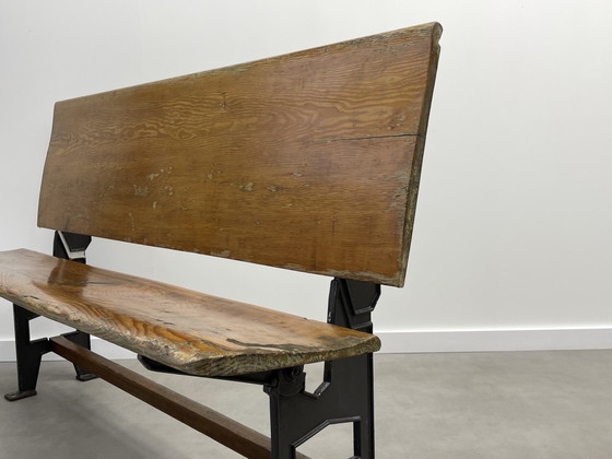 Image 1 of Vintage bench (foldable) with characteristic cast iron 147 cm