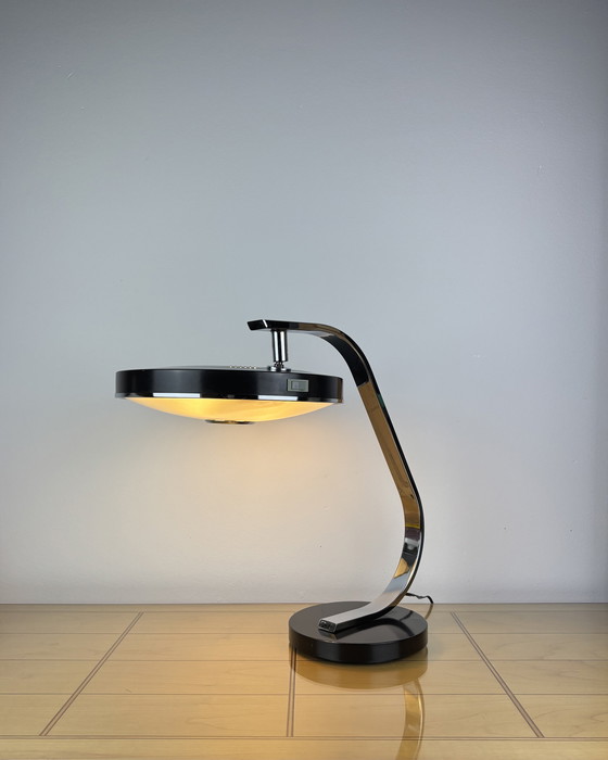 Image 1 of Brutalist Fase 520C Table Lamp by Luis Pérez de la Oliva 1960s-1970s Desktop Lamp Mid-Century Space Age Industrial Design Spain