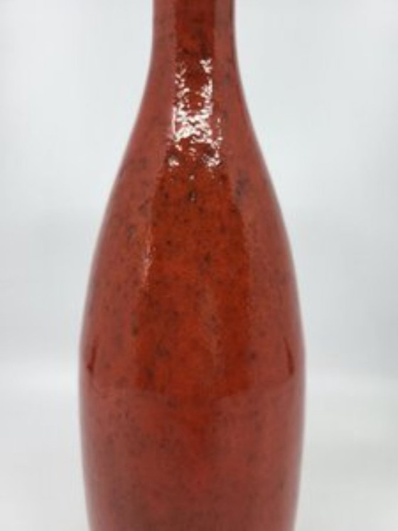 Image 1 of Jarrón de cerámica roja Robert Picault Vallauris Francia Costa Azul 1950