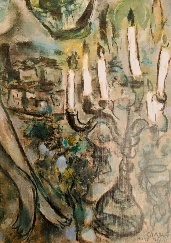 Image 1 of Marc Chagall: "Les Amoureuy en Gris" (Amore grigio). Firma sulla lastra.