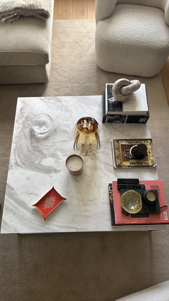 Image 1 of White Marble Square Coffee Table