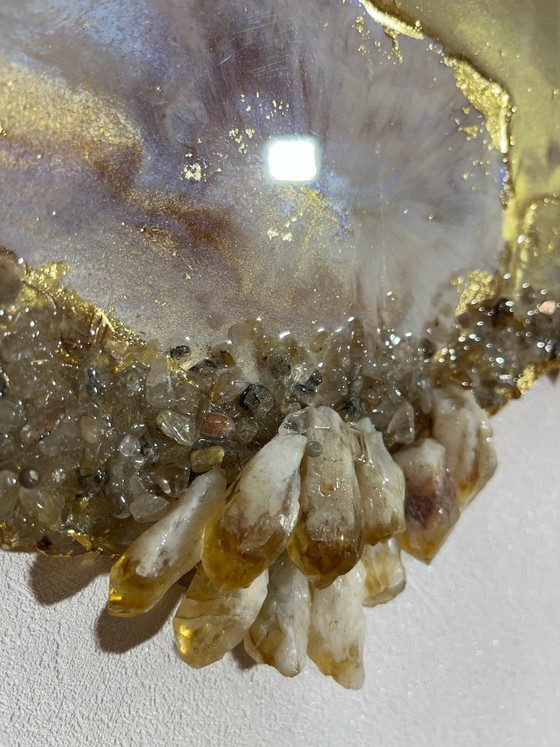 Image 1 of Horloge murale de luxe en résine époxy