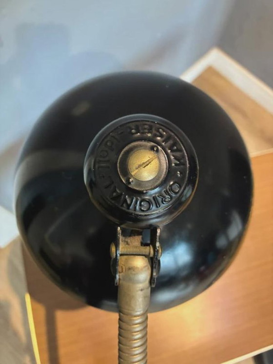 Lampada da scrivania Kaiser Idell 6740 di Christian Dell, nera, Germania, anni '50, Lampade da tavolo, Metallo (foto 5 di 8)