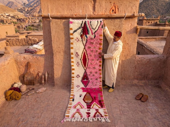 Handmade Boujad Wool Rug: Colorful Moroccan Berber Carpet I – Art Prints, Abstract (photo 7 of 17)
