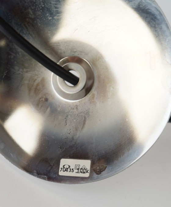 Image 1 of elegant peill & putzler mid century PENDANT LAMP 'wave' clear glass chrome 1960s organic shape