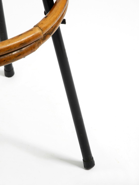 Image 1 of Sgabello da bar in bambù originale del 1960 di Dirk VAN SLIEDREGT per Rohé Noordwolde Paesi Bassi