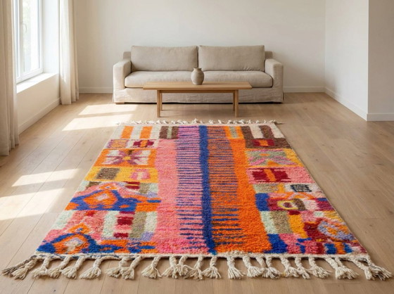 Handmade Boujad Wool Rug: Colorful Moroccan Berber Carpet – Paintings & Drawings (photo 15 of 19)