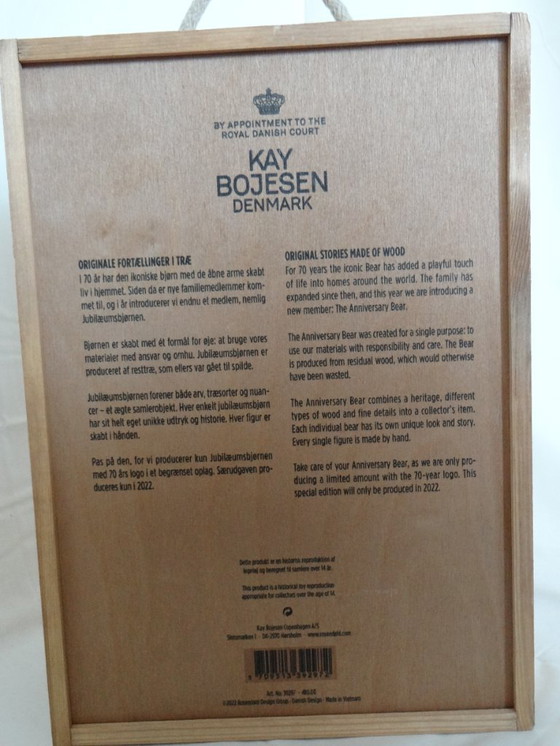 Image 1 of The Christmas gift: Kaj Bojesen 25 cm bear made from residual wood for the 70th anniversary in the original box