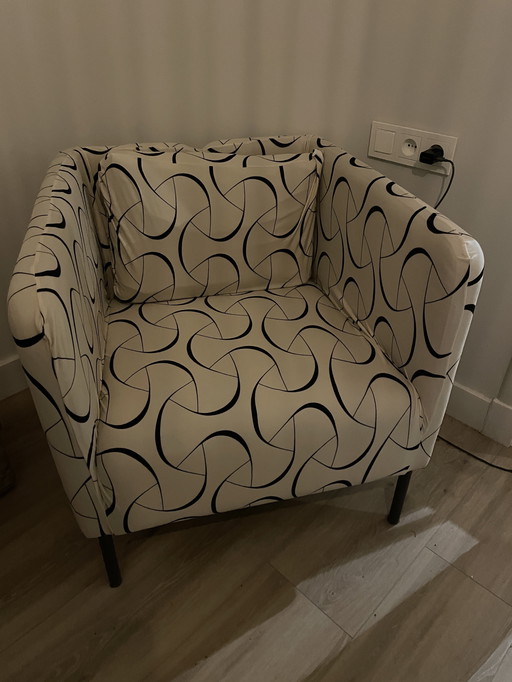 IKEA ekero con funda de diseño beige y negro 2x