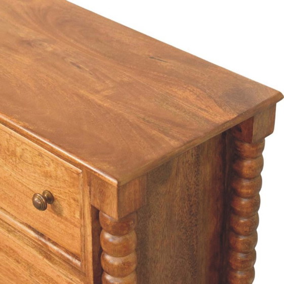 Cassettiera in legno di mango – 3 cassetti con gambe in legno tornite – Artisan, Cassettiere (photo 6 of 8)