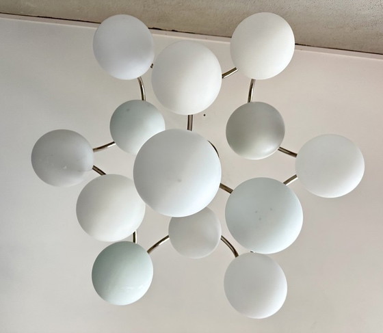 Vintage Boulanger Sputnik Lamp, Ceiling lights, Glass, Metal, Silver (photo 6 of 13)
