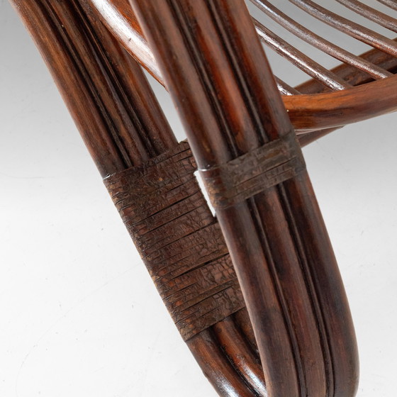 Image 1 of 1 sillón curvo de bambú italiano moderno de la década de 1960