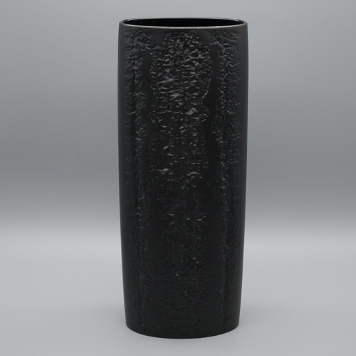 Xxl 38 Cm Floor Vase Martin Freyer Rosenthal Studio-Line Bisque Porcelaine Noire